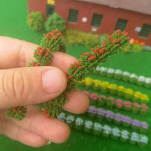 Load image into Gallery viewer, 6pcs Miniature Flower Grass Tufts Self-Adhesive Scenery for Railway Models Dioramas Fairy Gardens and Terrariums
