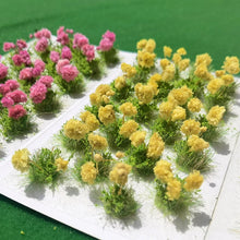 Load image into Gallery viewer, 22 pcs Miniature Flower Cluster Grass Tufts Bushes Models Sand Table Dollhouse Fairy Garden Landscape Terrarium Craft Supplies