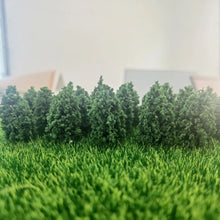 Load image into Gallery viewer, Miniature Green Trees 4cm Plastic Model for Diorama Scenery Railway Layout Dollhouse Landscaping Craft Supplies (50pcs)