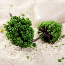 Load image into Gallery viewer, 12pcs Miniature Model Trees 1:50 Scale Diorama Railway Scenery Landscape DIY Terrain Craft Supplies