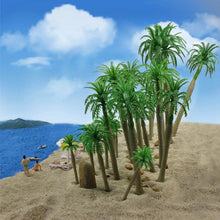 Load image into Gallery viewer, 21 pcs Mixed Miniature Coconut Palm Tree Model Train Railway Accessories DIY Scenery Fairy Garden Landscape Terrarium Diorama Craft Supplies
