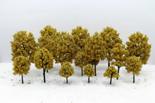 Load image into Gallery viewer, 100pcs Miniature Model Trees Brown Yellow Mixed Sizes for Diorama, Railway Scenery