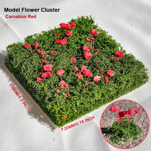Load image into Gallery viewer, Miniature Flower Cluster Shrubs Model 4 Colors Grass Bush for Diorama, Sand Table, Railway, Wargame, Garden Scenes, Landscape Craft Supplies