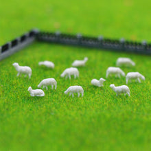 Load image into Gallery viewer, 100 pcs Miniature Sheep Farm Animal Unpainted Figures 1:160 Models N Scale Garden Landscape Scenery Layout Accessories Diorama Supplies