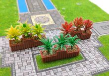Load image into Gallery viewer, 2pcs Miniature Flower Bed Model 1/87 1/64 Scale for Diorama, Train Scene, Garden, Road Landscape, DIY Sand Table, Model Building Supplies