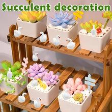 Load image into Gallery viewer, 50pcs Mini Resin Goose Figurines, Tiny Swan Miniatures for Fairy Garden, Dollhouse, Cake, Aquarium, Micro Landscape, DIY Craft Décor