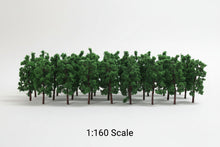 Load image into Gallery viewer, 50pcs Miniature Model Trees 4.5cm, N Scale 1:160, Diorama Supplies
