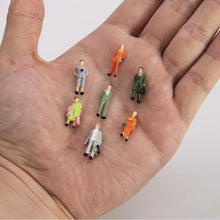 Load image into Gallery viewer, 20/50pcs HO Scale 1:87 Standing Miniature Model People Figures for Railway Street Scenes, Diorama Layouts, Architecture, and School Projects