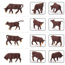 Load image into Gallery viewer, 36 pcs Miniature Shepherd Brown Cow Animal 1:87 Figures HO Scale Models Garden Scenery Landscape Layout Scene Accessories Diorama Supplies