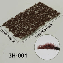 Load image into Gallery viewer, 3mm Miniature Irregular Static Grass Tufts Cluster Model Railway Layout Accessories DIY Landscape Dollhouse Terrarium Diorama Craft Supplies