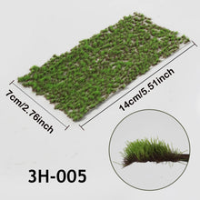 Load image into Gallery viewer, 3mm Miniature Irregular Static Grass Tufts Cluster Model Railway Layout Accessories DIY Landscape Dollhouse Terrarium Diorama Craft Supplies