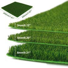 Load image into Gallery viewer, 20cm Miniature Square Grass Lawn Mat Model 3/5/8mm Thick Railway Layout Accessories DIY Landscape Dollhouse Terrarium Diorama Craft Supplies