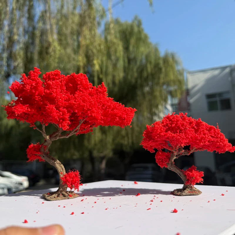 bonsai tree diorama Miniature Red Maple Bonsai Tree, Wire Model, 10/15cm, Diorama Supply
