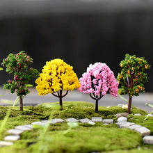Load image into Gallery viewer, 7 pcs 7cm Mixed Miniature Flowering Tree Models N HO Scale Railway Layout Accessories DIY Landscape Dollhouse Terrarium Diorama Craft Supplies