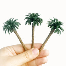 Load image into Gallery viewer, 10/30/50 pcs 9cm Miniature Coconut Palm Tree Models Ho Scale 1:87 Train Railway Accessories DIY Landscape Terrarium Diorama Craft Supplies