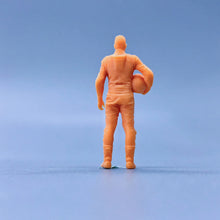 Load image into Gallery viewer, Motorcycle Male Racer Miniature Unpainted Figure 1/64 1/50 1/43 1/35 1/24 1/18 Scale Model Scene Layout Accessories Diorama Supplies