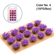 Load image into Gallery viewer, 15 pcs Miniature Flower Cluster Grass Models DIY Sand Table Dollhouse Accessories Fairy Garden Landscape Terrarium Diorama Craft Supplies
