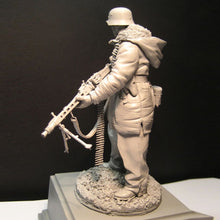 Load image into Gallery viewer, WWII German Soldier MG42 gunner 'Holding the line' Kharkov 1943 Unpainted Resin Figure 1/16 Scale Unassembled Model