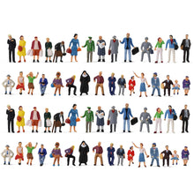 Load image into Gallery viewer, 30/60 pcs Miniature Standing Sitting People Passenger 1:87 Figures HO Scale Models Train Railway Scene Accessories Diorama Supplies