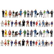 Load image into Gallery viewer, 30pcs Miniature People Figures HO Scale 1:87 Standing & Sitting Passenger Models for Train Layouts, Dioramas, Scenery Crafts