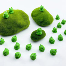 Load image into Gallery viewer, 5/10 pcs Miniature Cute Green Frog Figure Model DIY Scenery Dollhouse Landscape Fairy Garden Accessories Terrarium Diorama Craft Supplies