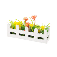 Load image into Gallery viewer, Miniature Flower Fence Set for Dollhouse Garden, Fairy Garden Floral Fence, Mini Micro Landscape Decor, Dollhouse Accessories