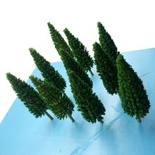 Load image into Gallery viewer, 10 pcs Miniature Sequoia Tree 1:87 Scale Models Train Railway Accessories Forest Fairy Garden Landscape Terrarium Diorama Craft Supplies