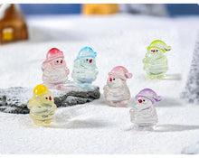 Load image into Gallery viewer, 30pcs Mini Santa Claus Figurines, Glow in Dark Luminous Resin Christmas Miniatures, Fairy Garden Decor, DIY Craft, Holiday Yard Decoration