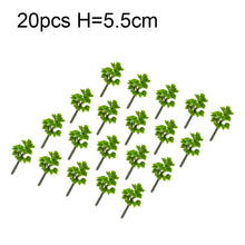 Load image into Gallery viewer, 20 pcs 5.5cm Miniature Green Tree Models Train Railway Accessories Forest Fairy Garden Landscape Terrarium Diorama Craft Supplies