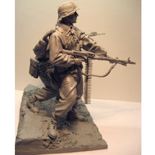 Load image into Gallery viewer, 2 pcs WWII Eastern War German soldier Unpainted Resin Figure 1/16 Scale Unassembled Model