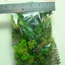 Load image into Gallery viewer, 30/50 pcs Mixed Miniature Green Tree Models N HO Scale Railway Layout Accessories DIY Landscape Dollhouse Terrarium Diorama Craft Supplies