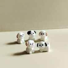 Load image into Gallery viewer, 10pcs Mixed White Dog Mini Figurines Cute Puppy Miniatures for Fairy Garden, Terrarium, Dollhouse, Bonsai, DIY Crafts & Home Decorations