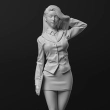 Load image into Gallery viewer, Beautiful Office Girl Unpainted Resin Figure 1/35 1/24 1/12 Scale Unassembled Model