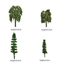 Load image into Gallery viewer, 4 pcs Multiple Style Miniature Tree Models Train Railway Accessories Forest Fairy Garden Landscape Terrarium Diorama Craft Supplies