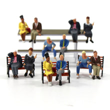 Load image into Gallery viewer, 24 pcs Miniature Seated Passenger People Man Woman Office Worker 1:43 Figure O Scale Models Train Railway Scene Accessories Diorama Supplies