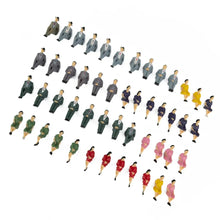 Load image into Gallery viewer, 50pcs Miniature People Sitting Figures 1:32 Model for Diorama Train Layout Craft Supplies