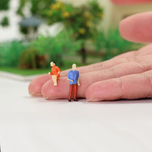 Load image into Gallery viewer, 100 pcs Miniature Standing Seated Passenger People 1:87 Figure HO Scale 50 Different Poses Models Railway Scene Accessories Diorama Supplies