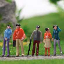 Load image into Gallery viewer, 100 pcs Miniature Standing Seated Passenger People Man Woman 1:87 Figure HO TT Scale Models Train Railway Scene Accessories Diorama Supplies