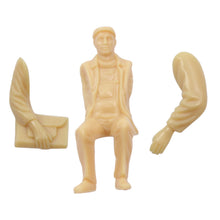 Load image into Gallery viewer, 30 pcs Miniature Sitting Seated Passenger People 1:25 Unpainted Figure G Scale Model Railway Scenery Layout Accessories Diorama Supplies