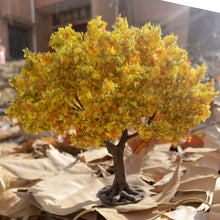 Load image into Gallery viewer, 10/15cm Miniature Yellow Autumn Wire Tree Model Railway Layout Accessories DIY Landscape Dollhouse Terrarium Diorama Craft Supplies