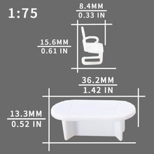 Load image into Gallery viewer, 7 pcs Miniature Conference Table Chair Furniture Set Blank Unpainted Models 1:50/75 Scale DIY Layout Dollhouse Decor Diorama Craft Supplies