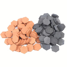 Load image into Gallery viewer, 50pcs Mini Hexagon Ceramic Bricks for Dollhouse, Diorama & Terrain Building Supply, Miniature Tiles