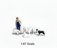 Load image into Gallery viewer, Miniature Farm Animal Figures HO Scale 1:87 Craft Supplies for Dioramas & Model Trains