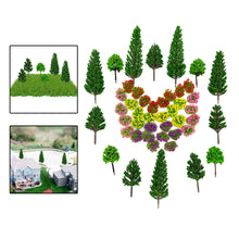Load image into Gallery viewer, 47 pcs Mixed Miniature Trees Grass Flowers Models Train Railway Accessories Forest Fairy Garden Landscape Terrarium Diorama Craft Supplies