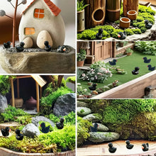 Load image into Gallery viewer, 50/100pcs Miniature Resin Black Ducks Charms Tiny Duck Figurines for DIY Crafts, Jewelry Making, Fairy Garden, Aquarium, Cake Decor,