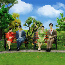 Load image into Gallery viewer, 48 pcs Miniature Seated Passenger Sitting People 1:30 Figure G Scale Model Train Railway Scene Landscape Accessories Diorama Supplies