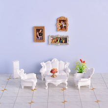 Load image into Gallery viewer, 4 pcs Miniature Sofa Table European-Style Furniture Blank Unpainted Models 1:50/75 Scale DIY Layout Dollhouse Decor Diorama Craft Supplies