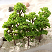 Load image into Gallery viewer, Miniature Green Tree Models 4cm Diorama & Railway Scenery Landscape Craft Supplies (10pcs)