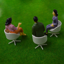 Load image into Gallery viewer, 5 pcs Miniature Computer Chairs Stools Furniture Blank Unpainted Models 1:20/25/30 Scale DIY Layout Dollhouse Decor Diorama Craft Supplies