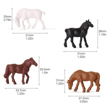 Load image into Gallery viewer, 40pcs Miniature Horses Farm Animal Figures HO Scale 1:87 for Model Railroad Scenery